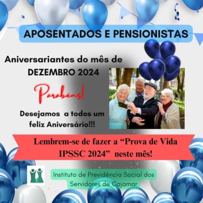 ANIVERSARIANTES DE DEZEMBRO!